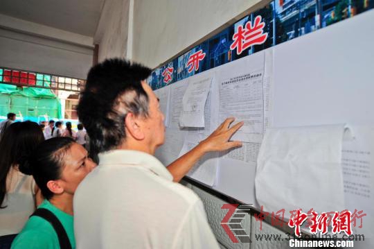 市民質(zhì)疑海口經(jīng)適房“價偏高”當?shù)卣貞? />
圖為市民閱讀經(jīng)適房配售通告。 駱云飛 攝
<img src=