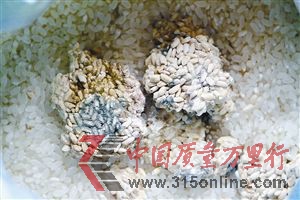 發霉的大米。 發霉的大米。